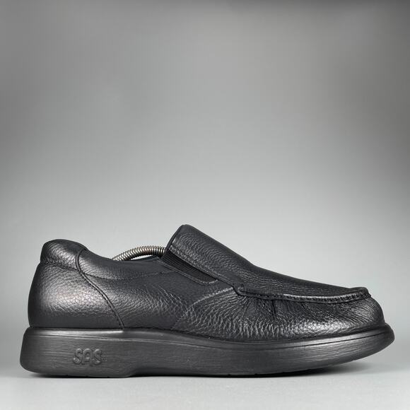 SAS Side Gore Comfort Shoes Mens Sz 12.5 M Black Leather Slip On Loafer Walking main image 6